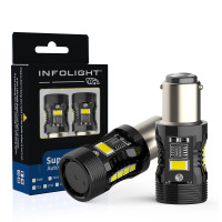 Світлодіодні лампи Infolight P21/5W, BAY15D (1157) Canbus Red