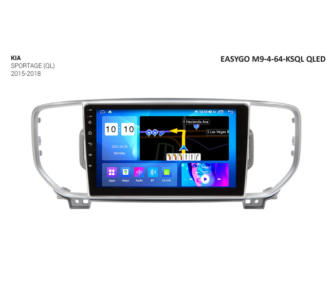 Штатна магнітола EasyGo M9-4-64-KSQL QLED KIA Sportage