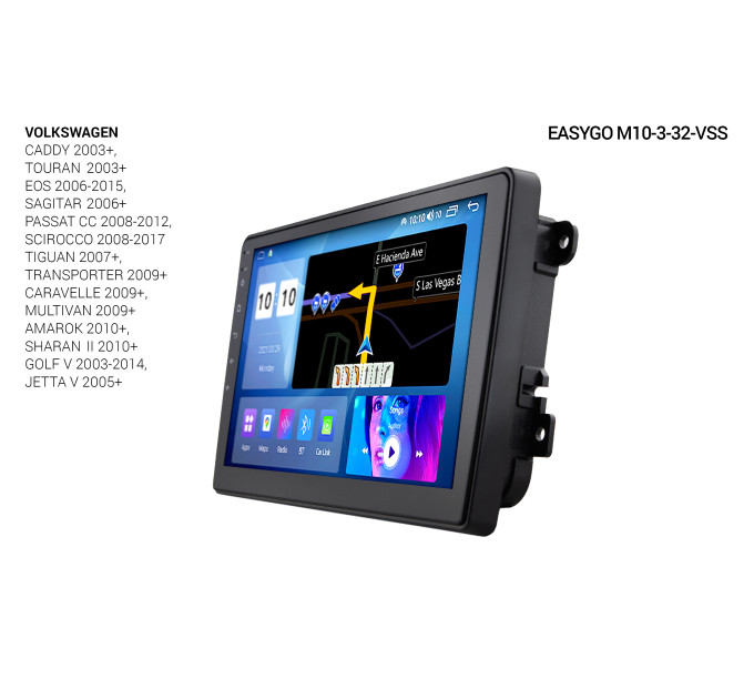 Штатна автомагнітола EasyGo M10-3-32-VSS_2 Volkswagen Universal