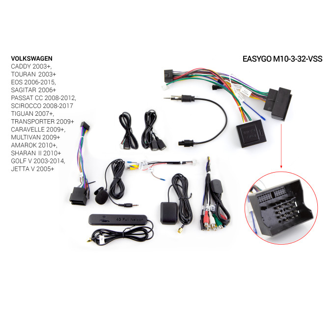 Штатна автомагнітола EasyGo M10-3-32-VSS_2 Volkswagen Universal