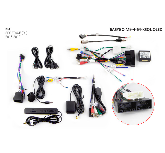 Штатна магнітола EasyGo M9-4-64-KSQL QLED KIA Sportage