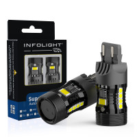 Світлодіодні лампи Infolight T20, 7443 (w21/5w) Canbus Red