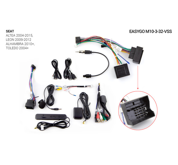 Штатна автомагнітола EasyGo M10-3-32-VSS_SEAT
