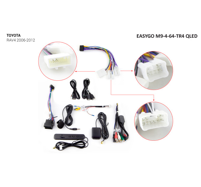 Штатна магнітола EasyGo M9-4-64-TR4 QLED Toyota RAV4