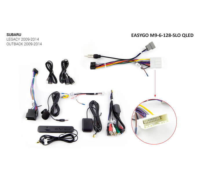 Штатна магнітола EasyGo M9-6-128-SLO QLED Subaru Legacy, Outback 2009-2014