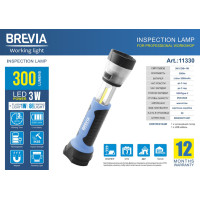 Ліхтар інспекційний телескопічний Brevia LED 11330 3W COB+1W LED+8LED