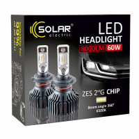 Світлодіодні лампи Solar 8311 H11 12/24V 6500K 8000Lm 60W ZES Chip