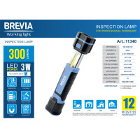 Телескопічна інспекційна лампа Brevia LED 11340 3W COB+1W LED