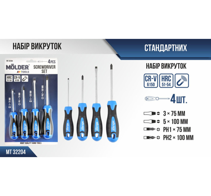 Набір викруток Molder MT32204