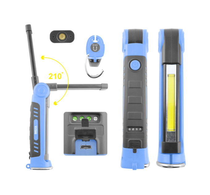 Ліхтар інспекційний Brevia LED Ultra-slim 11360 3W COB+1W LED 300lm 2000mAh microUSB