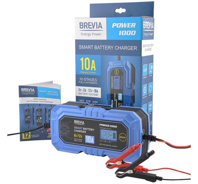 Зарядний пристрій Brevia Power1000 21000EP 6V/12V 10A
