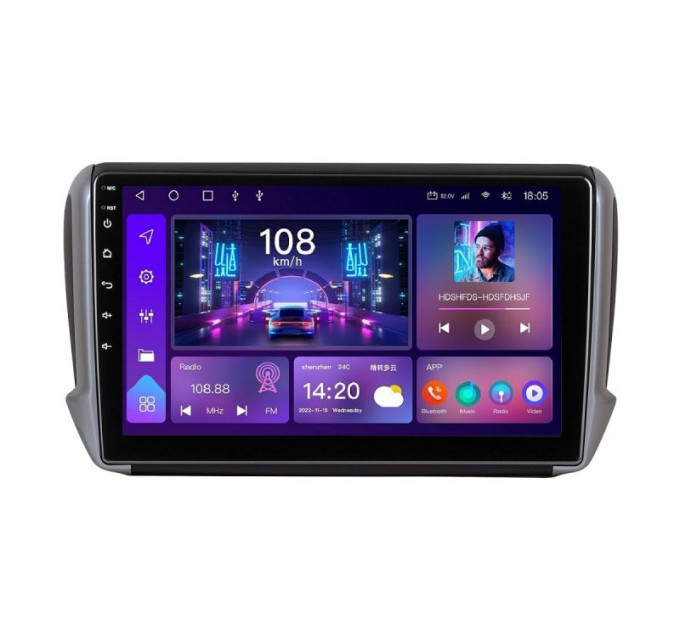 Штатна магнітола Soundbox S-8110 з CarPlay та 4g модемом для Peugeot 2008 2015+ S8-8110