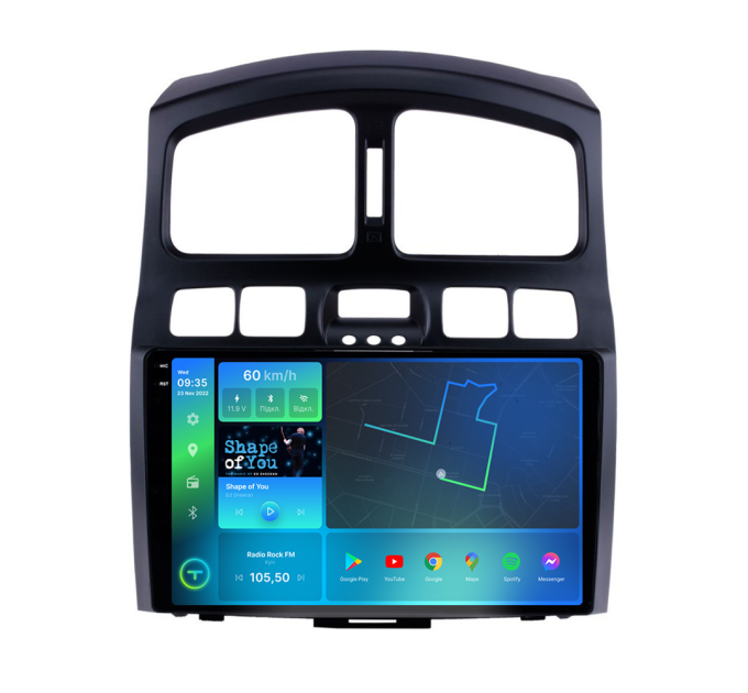 Штатна магнітола Torssen 2K Hyundai Santa Fe 00-12 / Jac S1 07-13 F9332 4G Carplay DSP