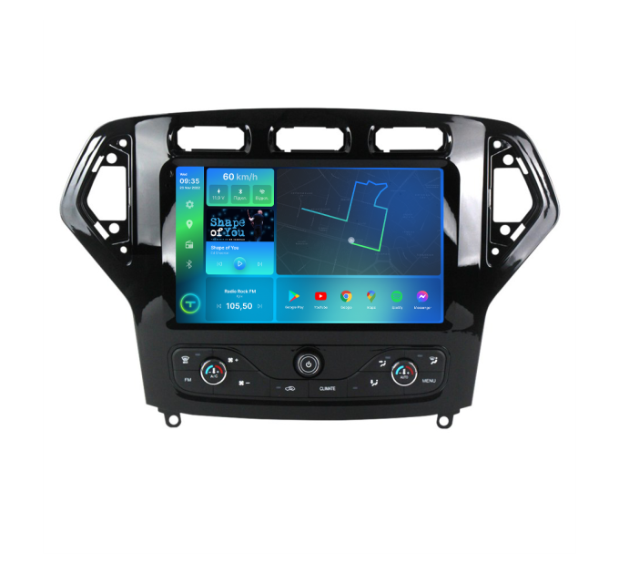 Штатна магнітола Torssen 2K Ford Mondeo A/C climate 07-11 black F9332 4G Carplay DSP