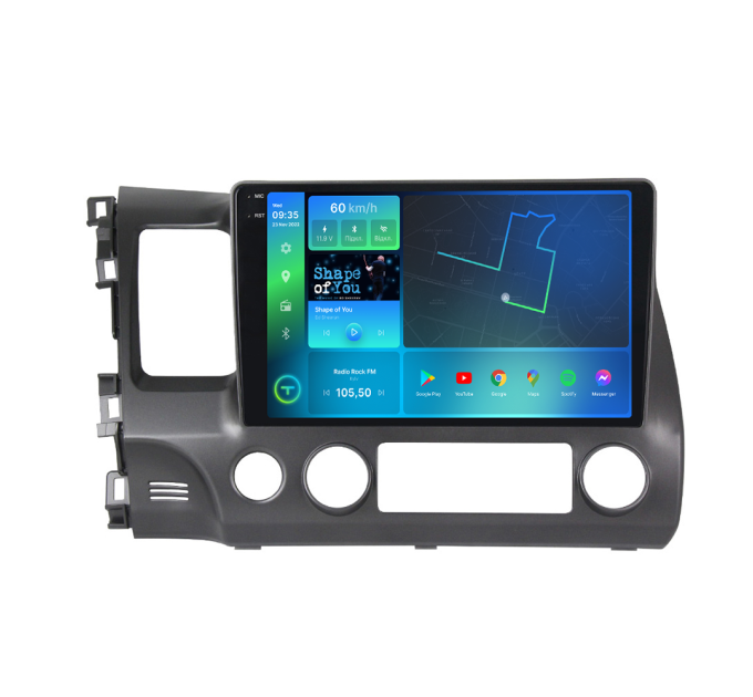 Штатна магнітола Torssen 2K Honda Civic 4D 2005-2011 F10464 4G Carplay DSP