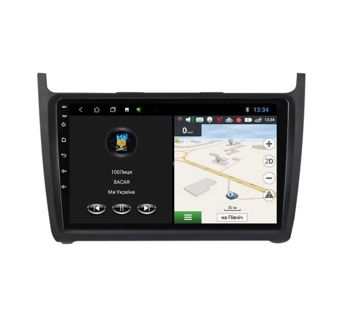 Штатна магнітола для VW Polo 2008-2015 BACAR 1/16Gb Optimal