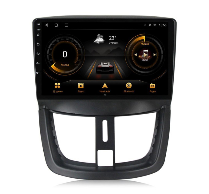 Штатна магнітола для Peugeot 207 2006-2015 BACAR 2/32Gb Optimal