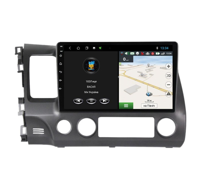 Штатна магнітола для Honda Civic 8 4D 2005-2012 BACAR 1/16Gb Optimal