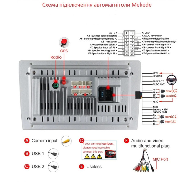 Автомагнітола Mekede M700S 2K-10M700S