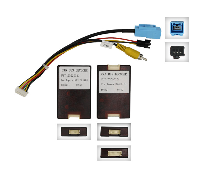 Адаптер CAN Lexus QBR LX0608 (LZ (HZ) Toyota LVDS TO CVBS / Lexus RX450 HI)
