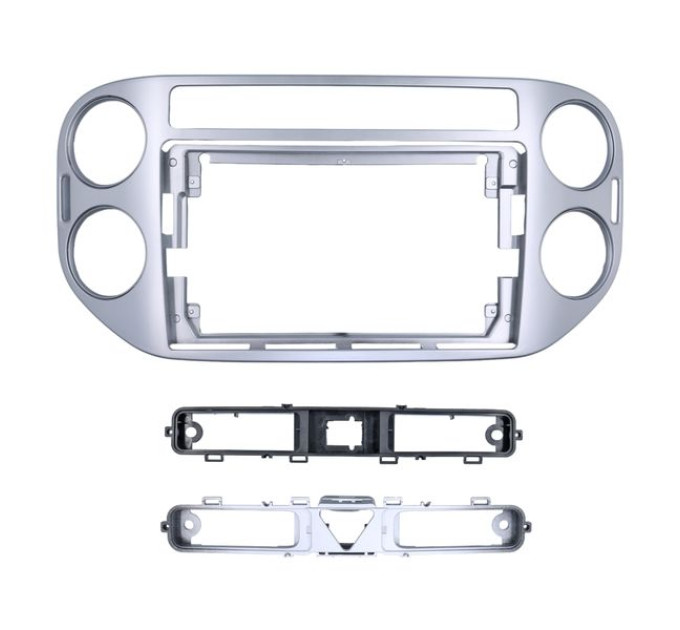 Перехідна рамка QBR 0135-35B під Volkswagen Tiguan 1 NF 2006-2017 Golf Plus 2005-2014 (Silver) (F2) 9 дюймів