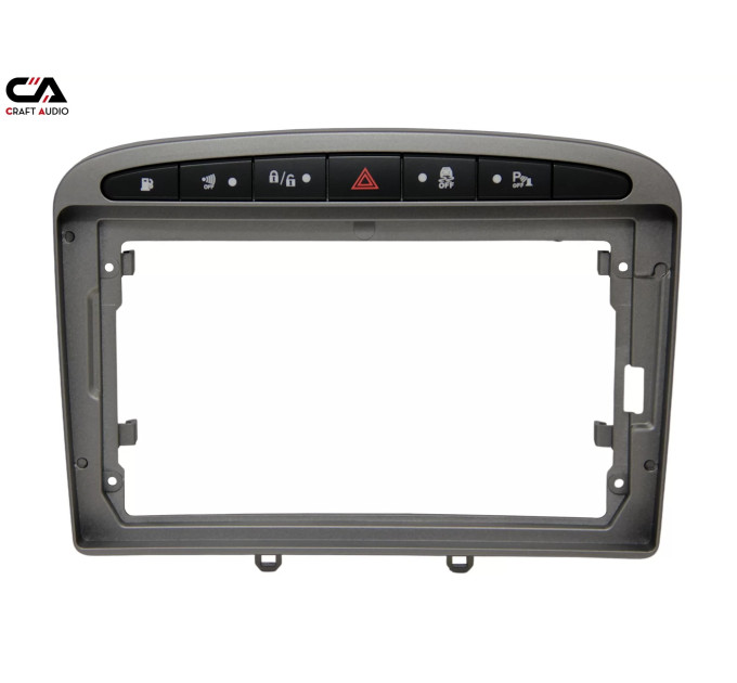 Рамка переходная CraftAudio PE-22-353 Peugeot 308 07-13 / 408 11+ gray