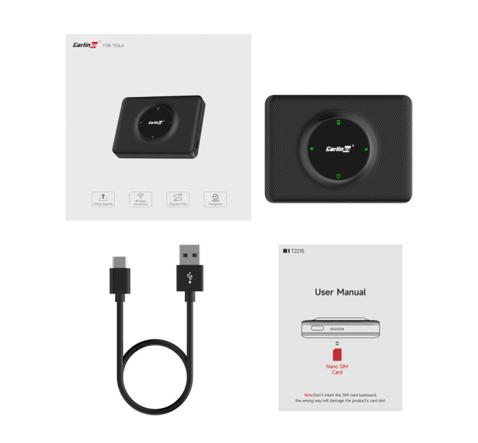 Бездротовий CarPlay Carlinkit T2C FOR TESLA