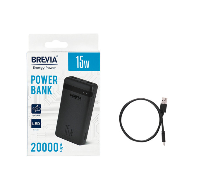 Повербанк Brevia 45215 20000mAh 15W Li-Pol