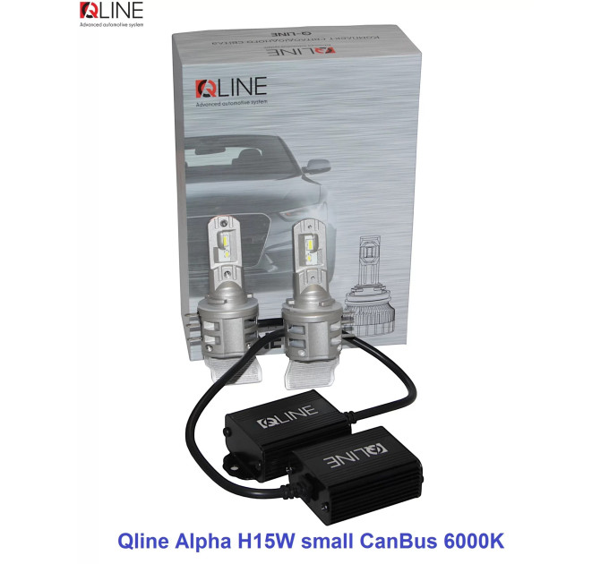Cвітлодіодні лампи Qline Alpha H15W small CanBus 6000K