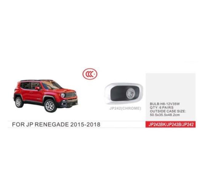 Протитуманні фари Vitol JP-242 JEEP Renegade 2015-18