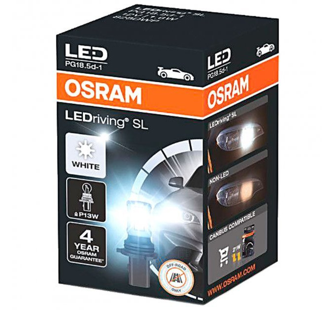 Світлодіодні лампи OSRAM LEDriving SL 828DWP P13W 1.6W 12V PG18,5d-1