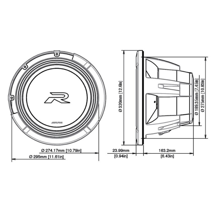 Сабвуфер Alpine R2-W12D2