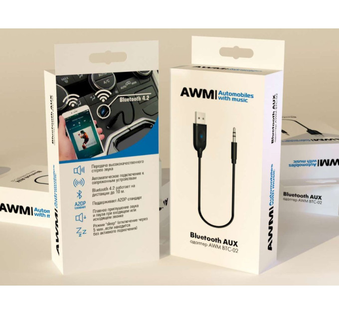 Bluetooth AUX адаптер AWM BTC-02