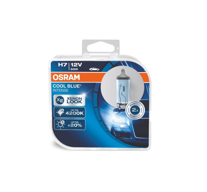 Комплект галогенних ламп OSRAM Cool Blue Intense 64210CBI-HCB H7 55W 12V PX26D
