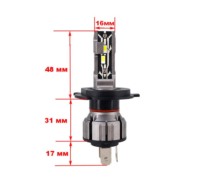 Світлодіодні лампи Cyclone LED H4 H/L 6000K type 32