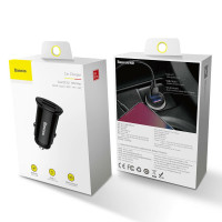 Автомобільний зарядний пристрій Baseus CCALL-YD01 30W Black