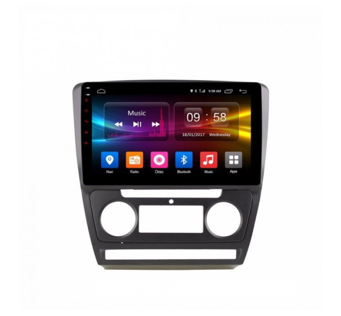 Штатна магнітола Torssen Skoda Octavia A5 08-13 black F106128 4G Carplay