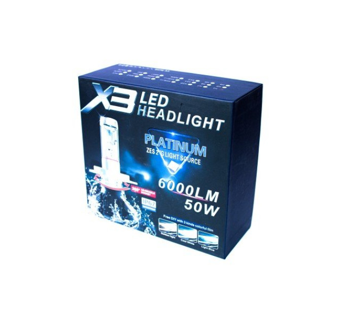 Світлодіодні лампи AllLight X3 H1 50W 6000K 6000lm