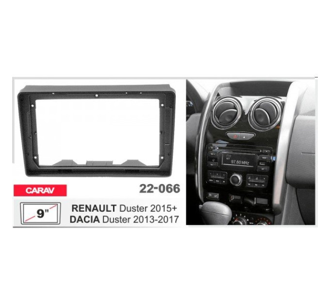 Перехідна рамка Renault Duster, Dacia Duster Carav 22-066
