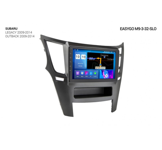 Штатна магнітола EasyGo M9-3-32-SLO Subaru Legacy 2009-2014 Outback 2009-2014