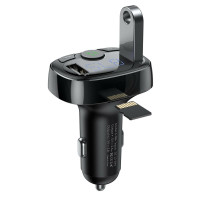 FM-трансмітер Baseus T typed Bluetooth MP3 charger with car holder （Standard edition）Black