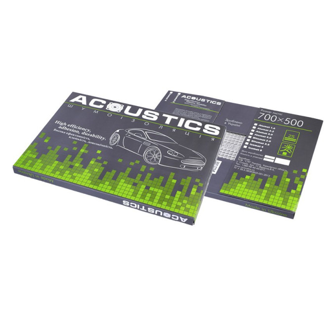 Шумоізоляція Acoustics Alumat 700x500x2.2