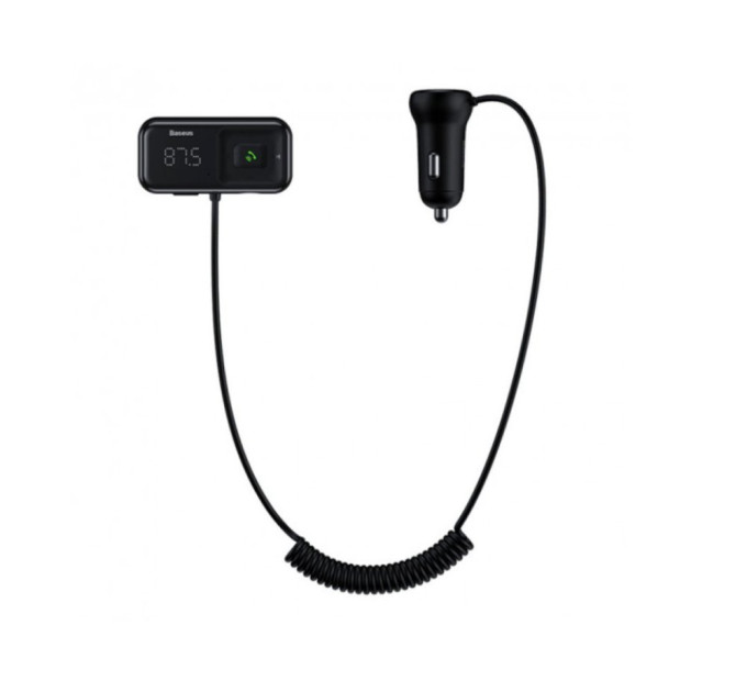 FM-трансмітер Baseus T typed S-16 wireless MP3 car charger Black