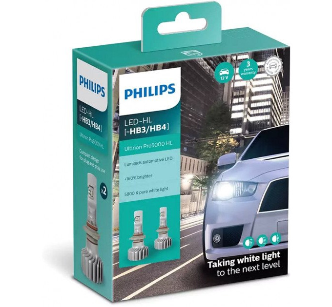 Світлодіодні лампи Philips Ultinon Pro5000 HB3/HB4 11005U50CWX2 12/24V 16W