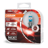 Комплект галогенних ламп OSRAM Night Breaker LASER NG 9006NL-HCB 51W HB4 12V P22d
