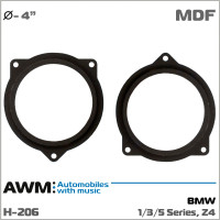 Проставки під динаміки AWM H-206 для автомобілів BMW 1 Series, 3 Series, 5 Series, Z4