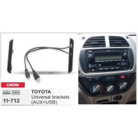 Перехідна рамка Toyota с USB и AUX удлинителем Carav 11-712