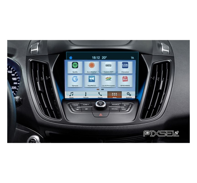 Захисне скло на монітор Ford Kuga 2017-2019 (гартоване) Pixsel FORD-2563-T