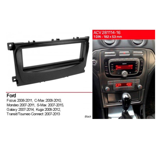 Перехідна рамка Ford Focus, Mondeo, S-Max, C-Max, Galaxy, Kuga ACV 281114-16