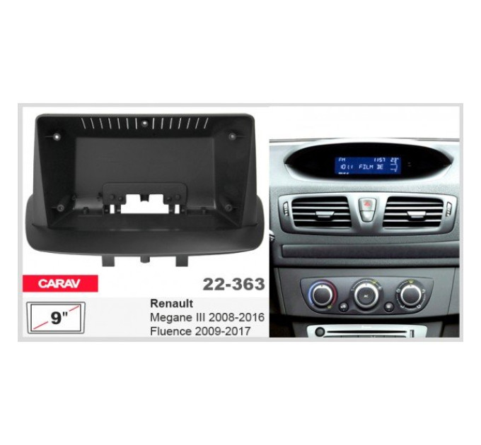 Перехідна рамка Renault Megane III, Fluence Carav 22-363